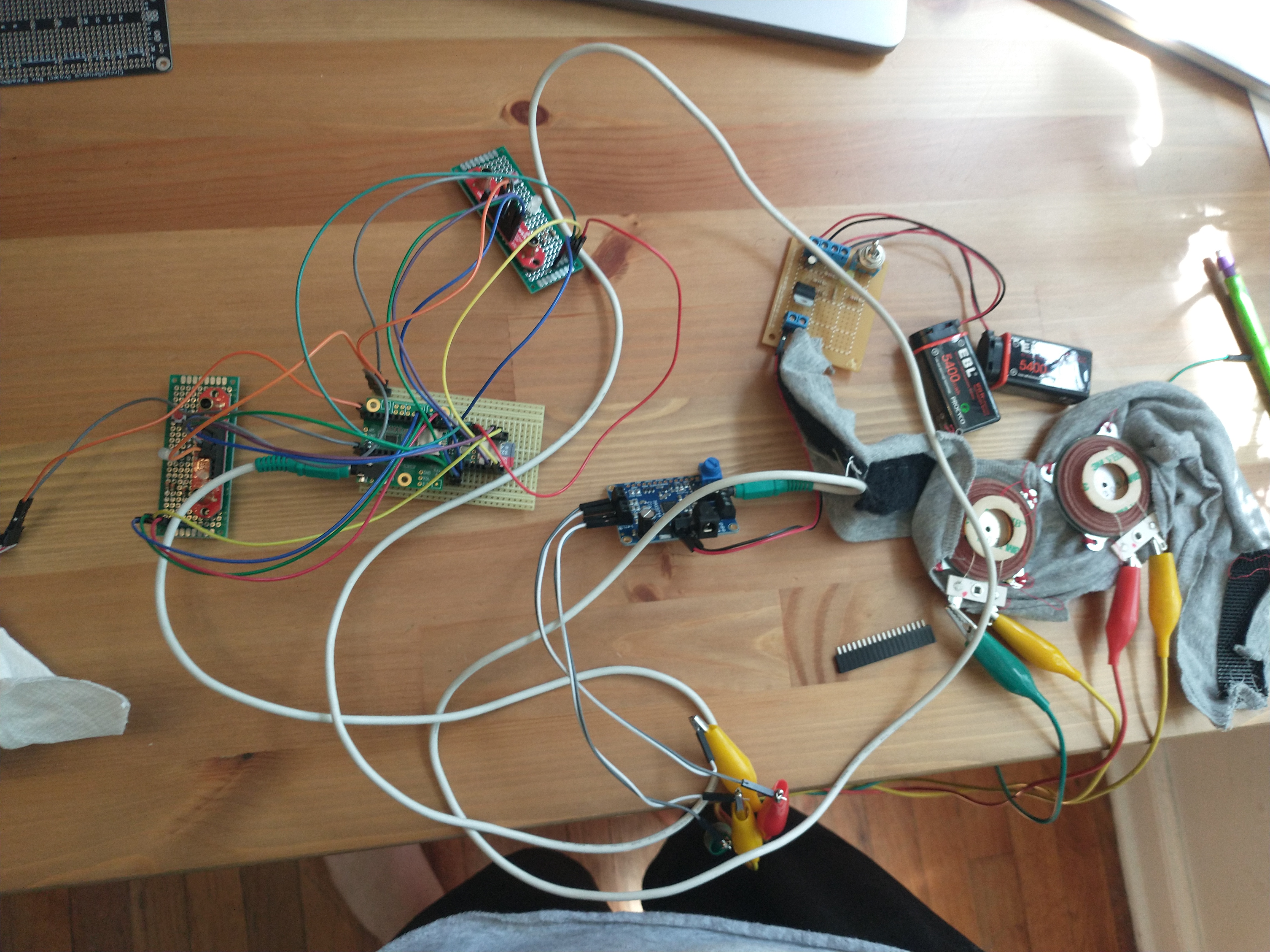 Early prototype of the Two-Voiced Gesture-Controlled Electrolarynx